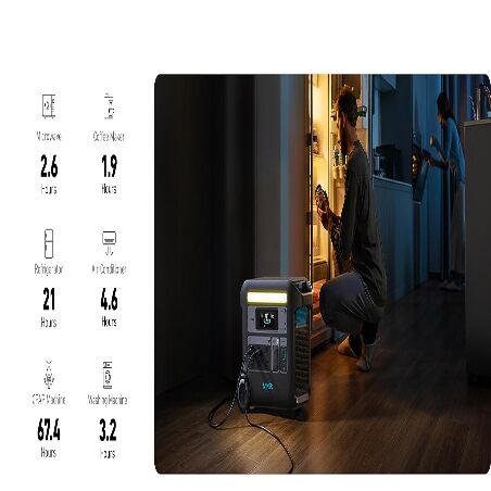 Anker SOLIX F2000 Portable Power Station, PowerHouse 767, 2400W Solar Generator