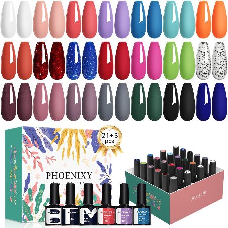 Nail Polish Kit with Base Glossy Matte