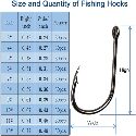 300PCS Steel Barbed Fishing Hooks