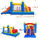 Inflatable Obstacle Bounce House with Dual Racing Slides
