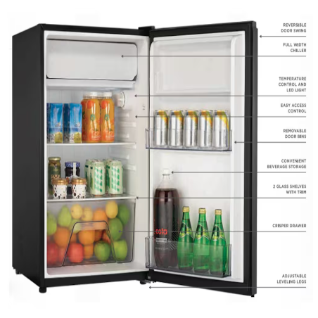 Vissani 4.3 cu. ft. Black Mini Refrigerator