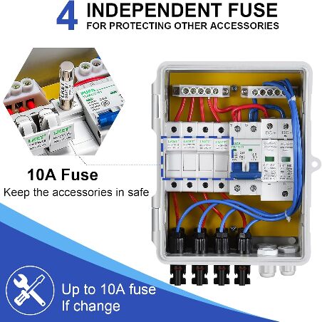 ECO-WORTHY 4 String PV Combiner Box for Solar Panels