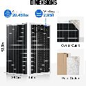 ECO-WORTHY Upgraded 400W Bifacial Solar Panel 2pcs 195W 12V