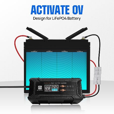 ECO-WORTHY 12V/24V 20A LifePO4 Lithium Battery Charger