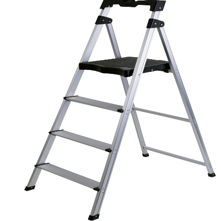 GRIP 4-Step Aluminum Step Ladder with Project Top
