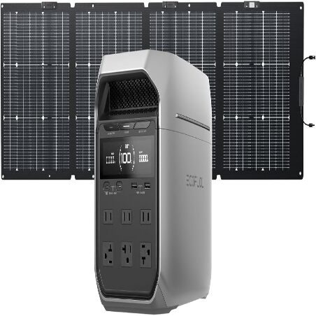 EF ECOFLOW Solar Generator DELTA 3 Plus with 220W Bifacial Solar Panel