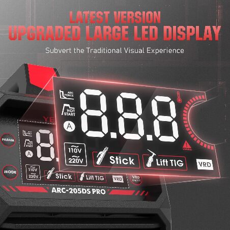 Stick Welder Large LED Display 205Amp Digital Inverter IGBT Welding Machine,110V/220V