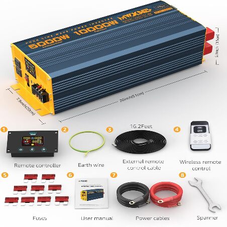 MWXNE 5000 Watt Power Inverter Pure Sine Wave 48V DC to 110V 120V