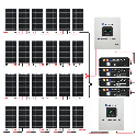 4680W 48V (24x Bifacial 195W) Complete Off Grid Solar Kit