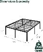 Zinus Queen Bed Frame – Van 16 Inch Bed Frame with Steel Slat Support