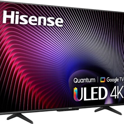 Hisense 65 QLED 4K UHD Google TV with 4K AI Upscaler,