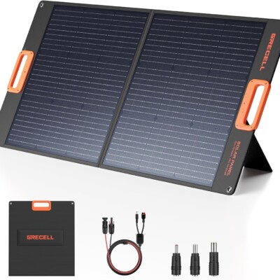 Panel solar GRECELL de 100 W para estación de energía portátil