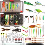 Kit de señuelos de pesca con caja de aparejos