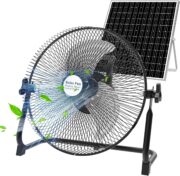 Battery Powered Fan,Wireless Rechargeable Fan with 20W Solar Panel