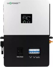 Inversor híbrido aislado todo en uno Luxpower de 6000 W (con disyuntor) - Controlador de carga solar MPPT dual de 200 A 48 V 50 A, 240 V/120 V