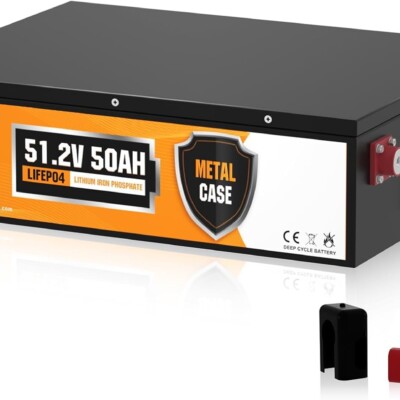 ECO-WORTHY LiFePO4 48V 50Ah Metal Case Battery with BMS