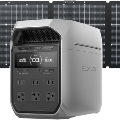 Generador solar EF ECOFLOW DELTA 3 Plus con panel solar bifacial de 220 W