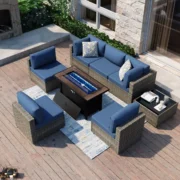 Conjunto de muebles de ratán para exterior