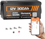 Batería de litio LiFePO4 HumsiENK 300AH 12V con Bluetooth