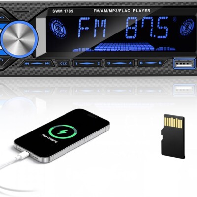 Radio para coche Single Din con Bluetooth dual