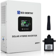Cargador inversor híbrido solar ECO-WORTHY de 5000 W, conversión única de 48 V CC a 120 V CA, multiparalelo para salida de 240 V