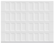 Steel 9 ft. x 7 ft. R-value 6.3 Insulated Solid White Garage Door