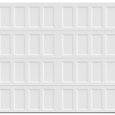 Puerta de garaje de acero blanca maciza aislada con valor R de 6,3 de 2,7 m x 2,1 m