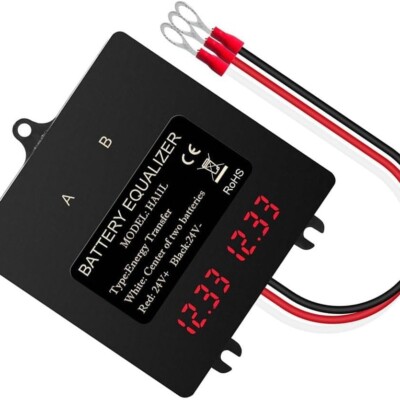 24V Intelligent Battery Balancer with Digital Display