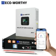 ECO-WORTHY 5KW Home Backup Power Bundle with 48V 100Ah LiFePO4 Battery and 5000W 48V All in One Inverter