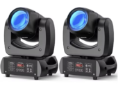 Yiflamefly 2PCS/Set 100W Moving Head Stage Lights Beam Gobo Dazzling Effect DMX LED Spotlight For Club KTV Disco DJ Party